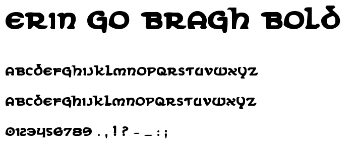 Erin Go Bragh Bold font